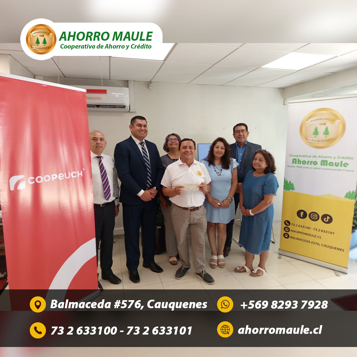 Ahorro Maule recibe proyecto de Fundación Coopeuch